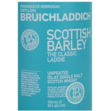 布赫拉迪經(jīng)典大麥單一麥芽蘇格蘭威士忌 Bruichladdich Scottish Barley The Laddie Classic Unpeated Single Malt Scotch Whisky 700ml