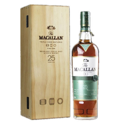 麥卡倫25年黃金三桶單一麥芽蘇格蘭威士忌 Macallan 25YO Fine Oak Triple Cask Matured Highland Single Malt Scotch Whisky 700ml