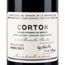 羅曼尼康帝酒莊高登特級(jí)園干紅葡萄酒 Domaine de la Romanee-Conti Corton Grand Cru 750ml