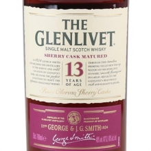 格蘭威特13年雪莉桶單一麥芽蘇格蘭威士忌 Glenlivet 13 Year Old Sherry Cask Single Malt Scotch Whisky 700ml