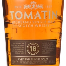 湯瑪丁18年歐羅洛索雪莉桶單一麥芽蘇格蘭威士忌 Tomatin 18YO Oloroso Sherry Cask Highland Single Malt Scotch Whisky 700ml