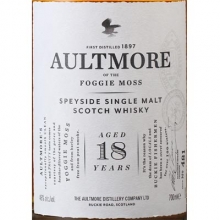 歐摩18年單一麥芽蘇格蘭威士忌 Aultmore Aged 18 Years Speyside Single Malt Scotch Whisky 700ml