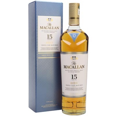 麥卡倫15年黃金三桶單一麥芽蘇格蘭威士忌 Macallan 15YO Fine Oak Triple Cask Matured Highland Single Malt Scotch Whisky 700ml