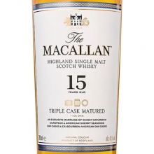 麥卡倫15年黃金三桶單一麥芽蘇格蘭威士忌 Macallan 15YO Fine Oak Triple Cask Matured Highland Single Malt Scotch Whisky 700ml