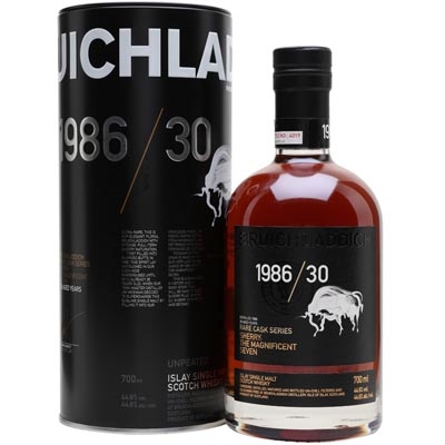布赫拉迪1986/30年七子爭輝單一麥芽蘇格蘭威士忌 Bruichladdich Rare Cask Series 1986/30 The Magnificent Seven Single Malt Scotch Whisky 700ml