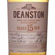 汀思圖15年單一麥芽蘇格蘭威士忌 Deanston 15 Year Old Organic Highland Single Malt Scotch Whisky 700ml