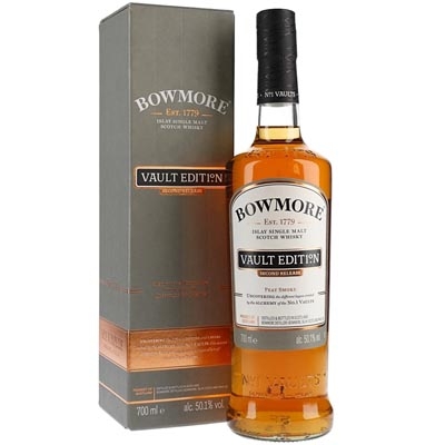 波摩酒窖系列第二版泥煤煙熏單一麥芽蘇格蘭威士忌 Bowmore Vault Editions Second Release Peat Smoke Islay Single Malt Scotch Whisky 700ml