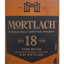 慕赫18年單一麥芽蘇格蘭威士忌 Mortlach 18 Years Old York House Single Malt Scotch Whisky 750ml