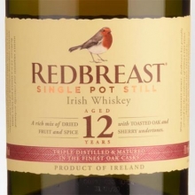 知更鳥12年單一壺式蒸餾愛爾蘭威士忌 Redbreast 12 Year Old Single Pot Still Irish Whiskey 700ml