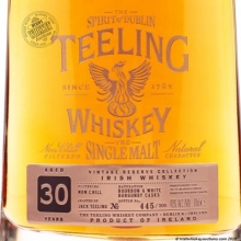 帝霖年份珍藏系列30年單一麥芽愛爾蘭威士忌 Teeling Vintage Reserve Collection 30 Year Old Single Malt Irish Whiskey 700ml
