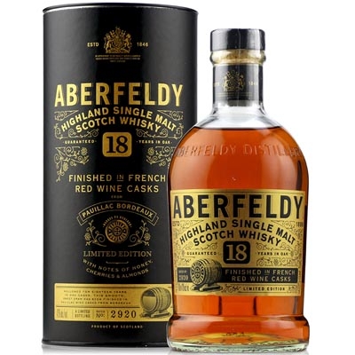 艾柏迪18年波亞克紅酒桶單一麥芽蘇格蘭威士忌 Aberfeldy 18 Year Old Red Wine Cask Finish Single Malt Scotch Whisky 700ml