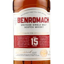 本諾曼克15年單一麥芽蘇格蘭威士忌 Benromach 15 Year Old Speyside Single Malt Scotch Whisky 700ml