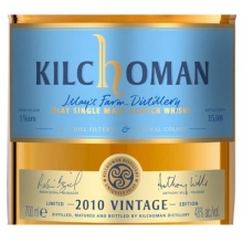 齊侯門2010年單一麥芽蘇格蘭威士忌 Kilchoman 2010 Vintage Islay Single Malt Scotch Whisky 700ml