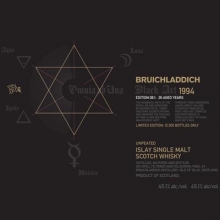 布赫拉迪星圖8.1版單一麥芽蘇格蘭威士忌 Bruichladdich Black Art 8.1 26 Year Old Unpeated Islay Single Malt Scotch Whisky 700ml
