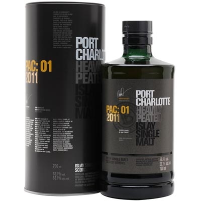 布赫拉迪波夏橡木桶探索2011版PAC:01單一麥芽蘇格蘭威士忌 Bruichladdich Port Charlotte PAC:01 2011 Heavily Peated Single Malt Scotch Whisky 700ml