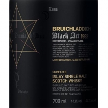 布赫拉迪星圖9.1版單一麥芽蘇格蘭威士忌 Bruichladdich Black Art 9.1 29 Year Old Unpeated Islay Single Malt Scotch Whisky 700ml