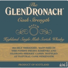 格蘭多納桶裝原酒單一麥芽蘇格蘭威士忌 Glendronach Cask Strength Highland Single Malt Scotch Whisky 700ml