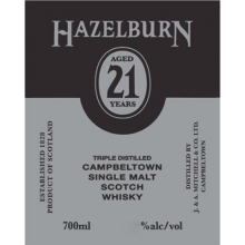 哈索本21年單一麥芽蘇格蘭威士忌 Hazelburn Aged 21 Years Campbeltown Single Malt Scotch Whisky 700ml