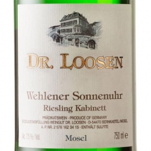 露森酒莊溫勒內(nèi)日晷園雷司令珍藏白葡萄酒 Dr. Loosen Wehlener Sonnenuhr Riesling Kabinett 750ml