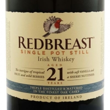 知更鳥(niǎo)21年單一壺式蒸餾愛(ài)爾蘭威士忌 Redbreast 21 Year Old Single Pot Still Irish Whiskey 700ml