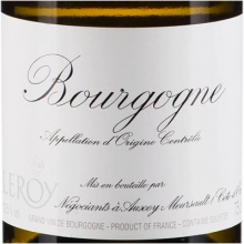 勒樺酒莊勃艮第大區(qū)級干白葡萄酒 Domaine Leroy Bourgogne Blanc 750ml
